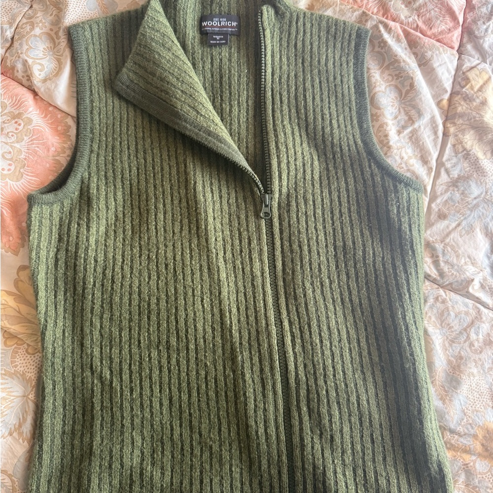 Woolrich Olive Knit Vest